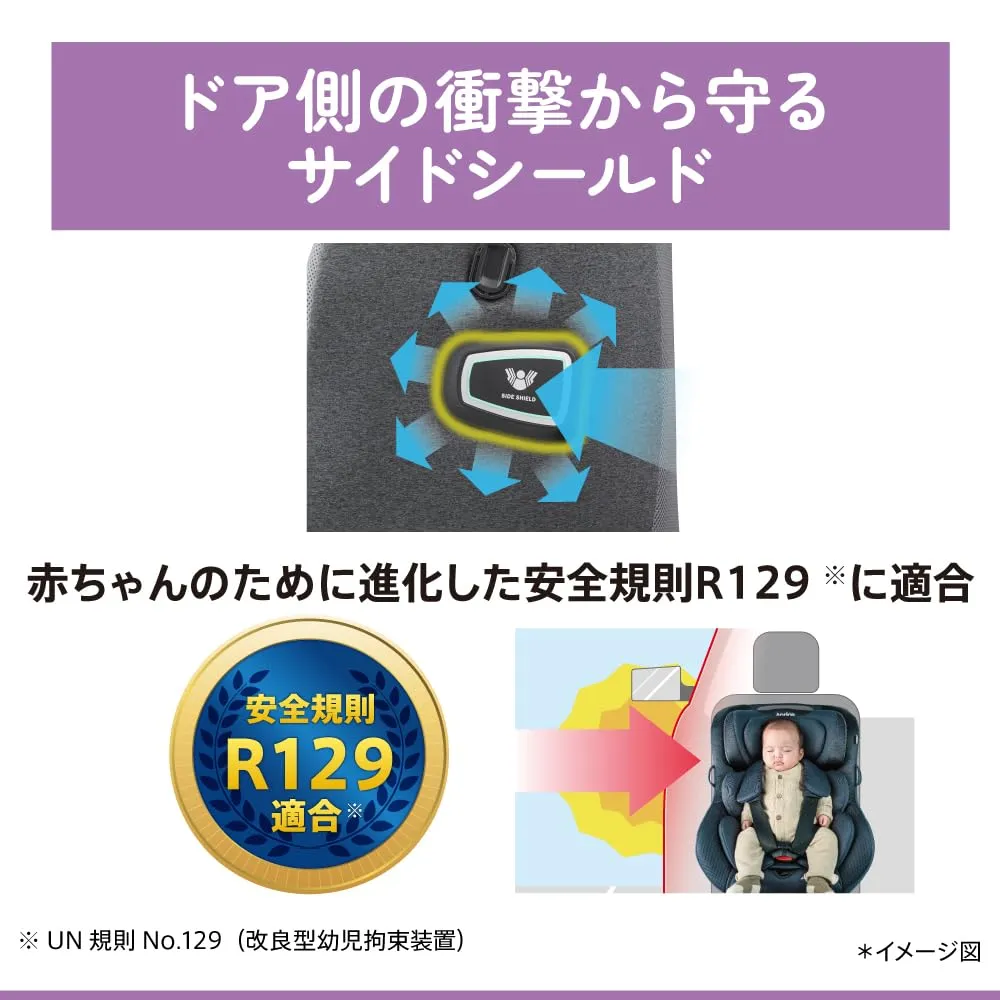 アップリカ クルリラプライト 回転式チャイルドシート ISOFIX R129適合