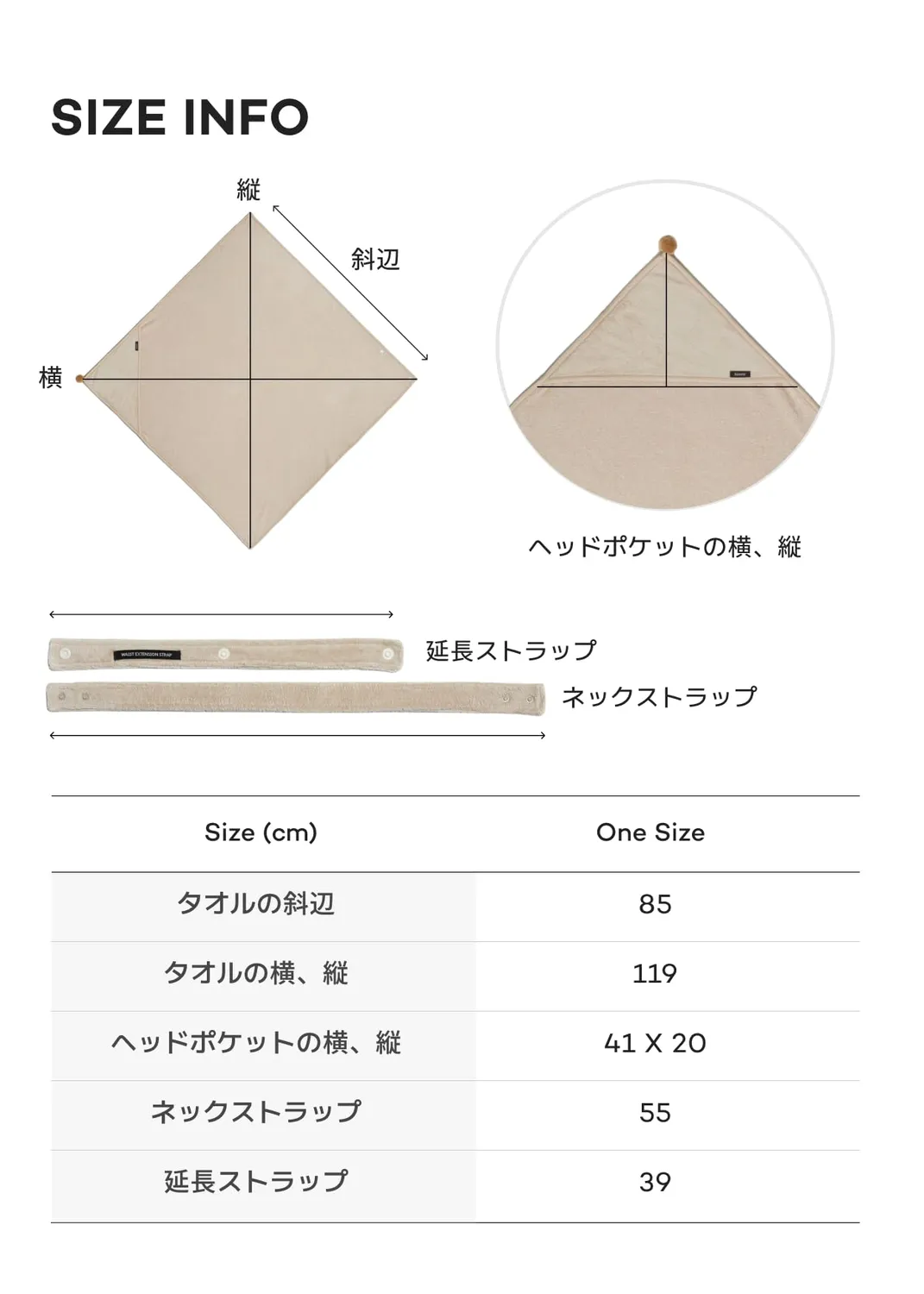Konny EasyBath ニューボーンタオル バスエプロン バンブー素材