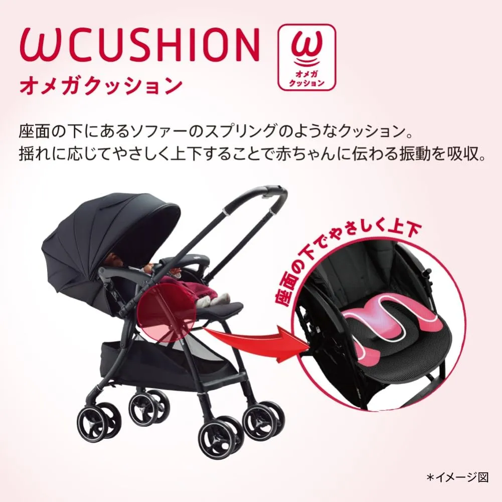 アップリカ ラクーナクッションフリーAC A型ベビーカー 両対面