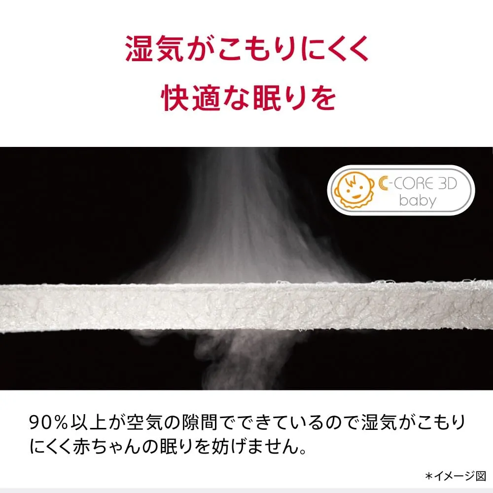Aprica グッドレーヴ C-CORE ベビー敷きふとん 60×90cm ホワイト