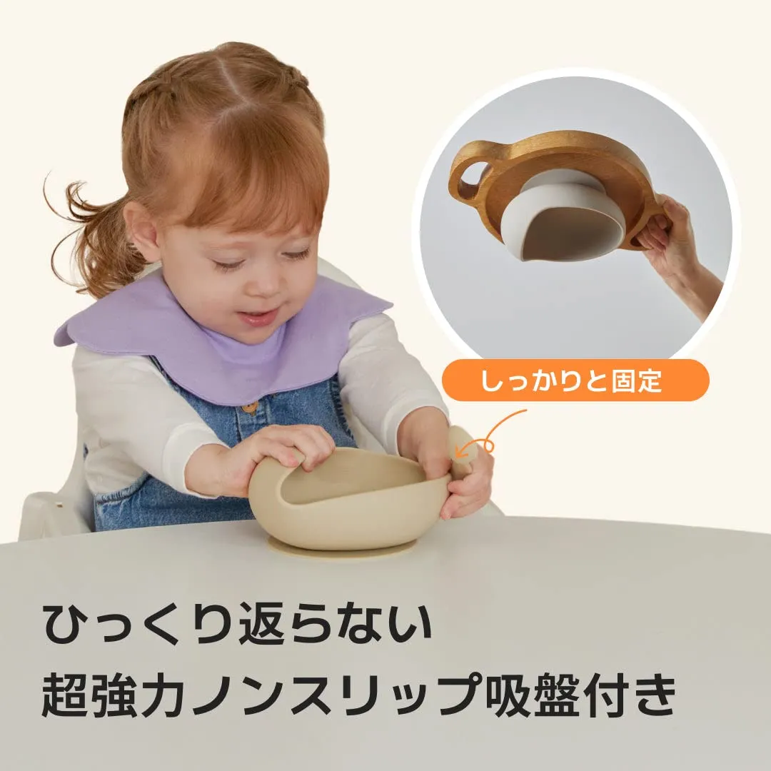 Konny シリコンボウル&スプーンセット ベビー食器 吸盤付き