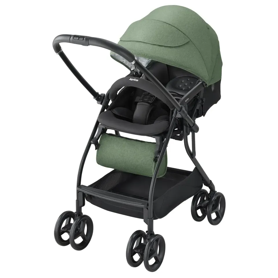 アップリカ ルンルンAB 2165253 A型ベビーカー グリーン 両対面 4.9kg