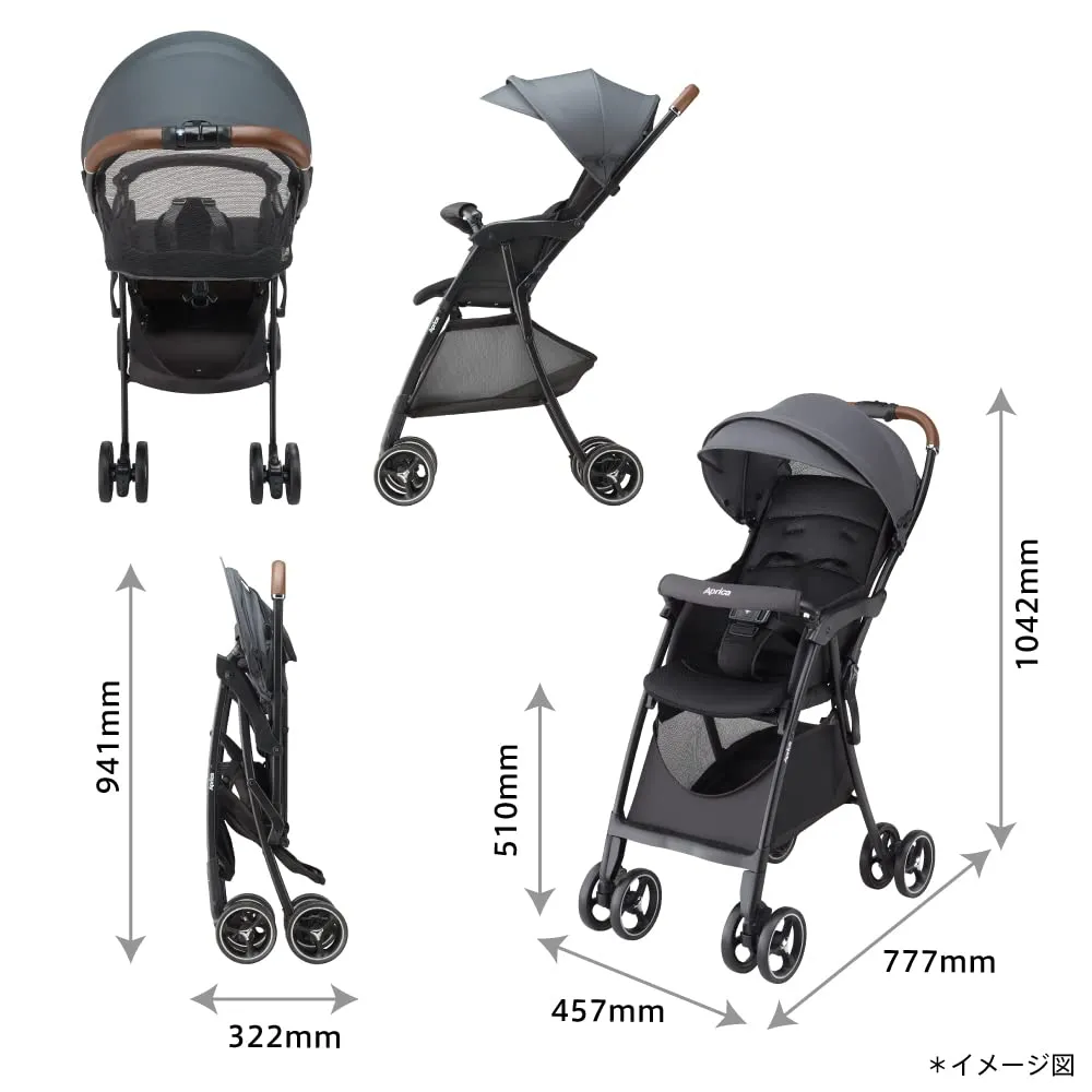 アップリカ マジカルエアークッション AD B型ベビーカー ベージュ 3.8kg