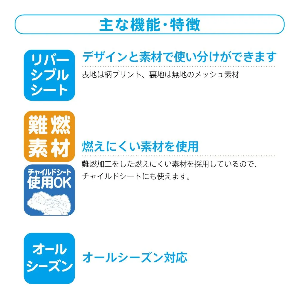 アップリカ さらっとマット 98661 シートマット リバーシブル