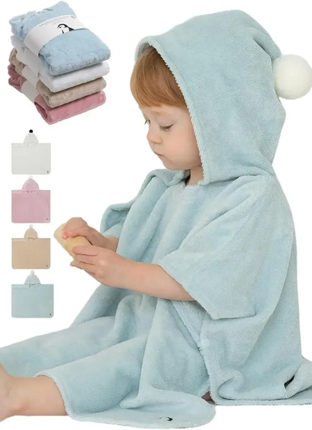 Konny ベビーフードタオル バスポンチョ 0歳~3歳